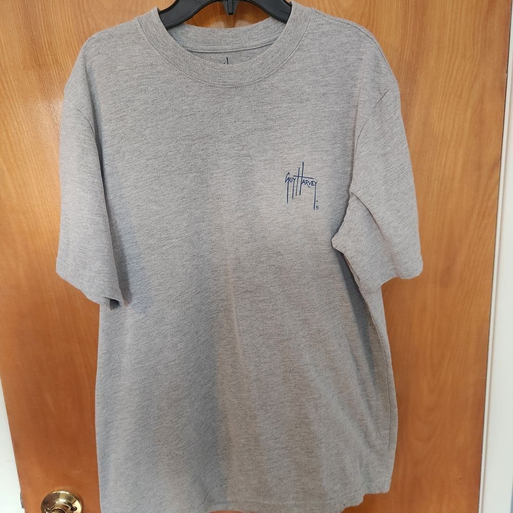 Guy Harvey Men's Bonefish Catch II Short Sleeve Pocket Grey T-Shirt.
